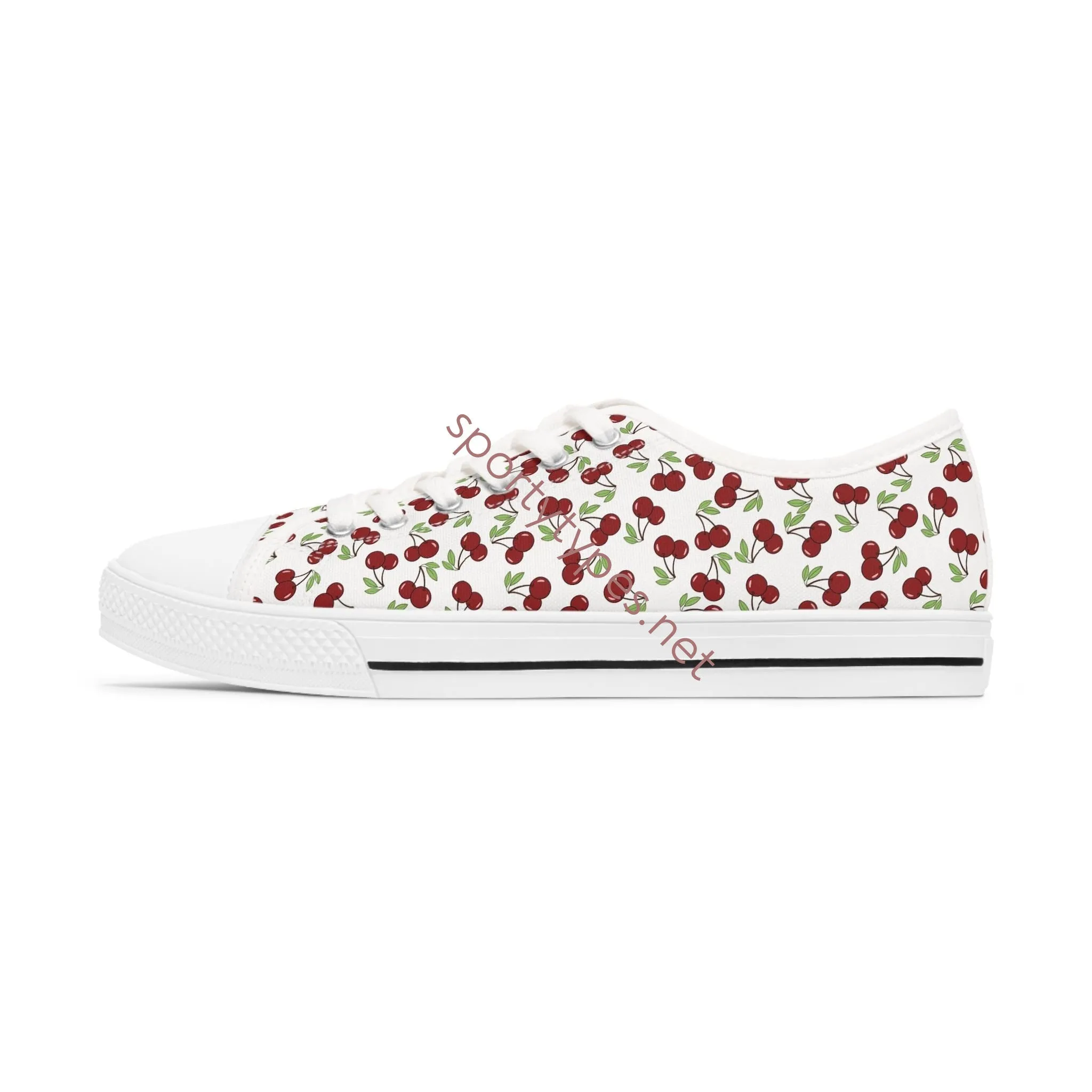 Women's Cherry Low Top Canvas Sneakers