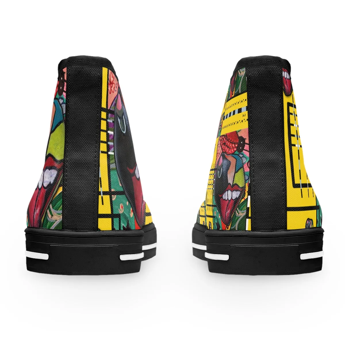 Women's High Top Sneakers PEBBLE TONGUE ART