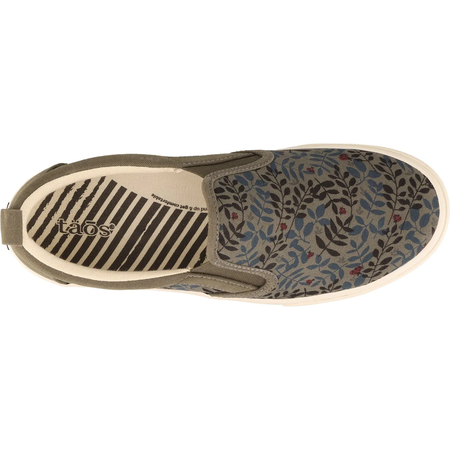 Women's Taos Rubber Soul Olive Branch Multi Canvas